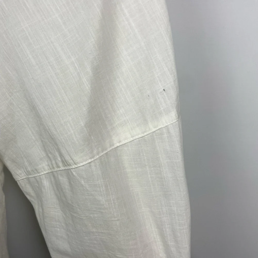 Anthropologie Ivory White Long Puff Sleeve‎ Multimedia Romantic Blouse